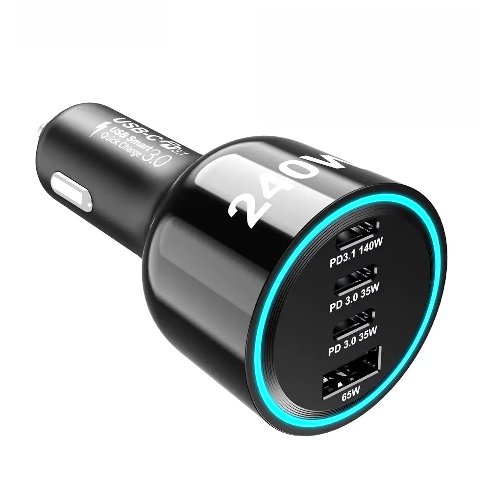 Carregador Automotivo Rápido 240W USB-C