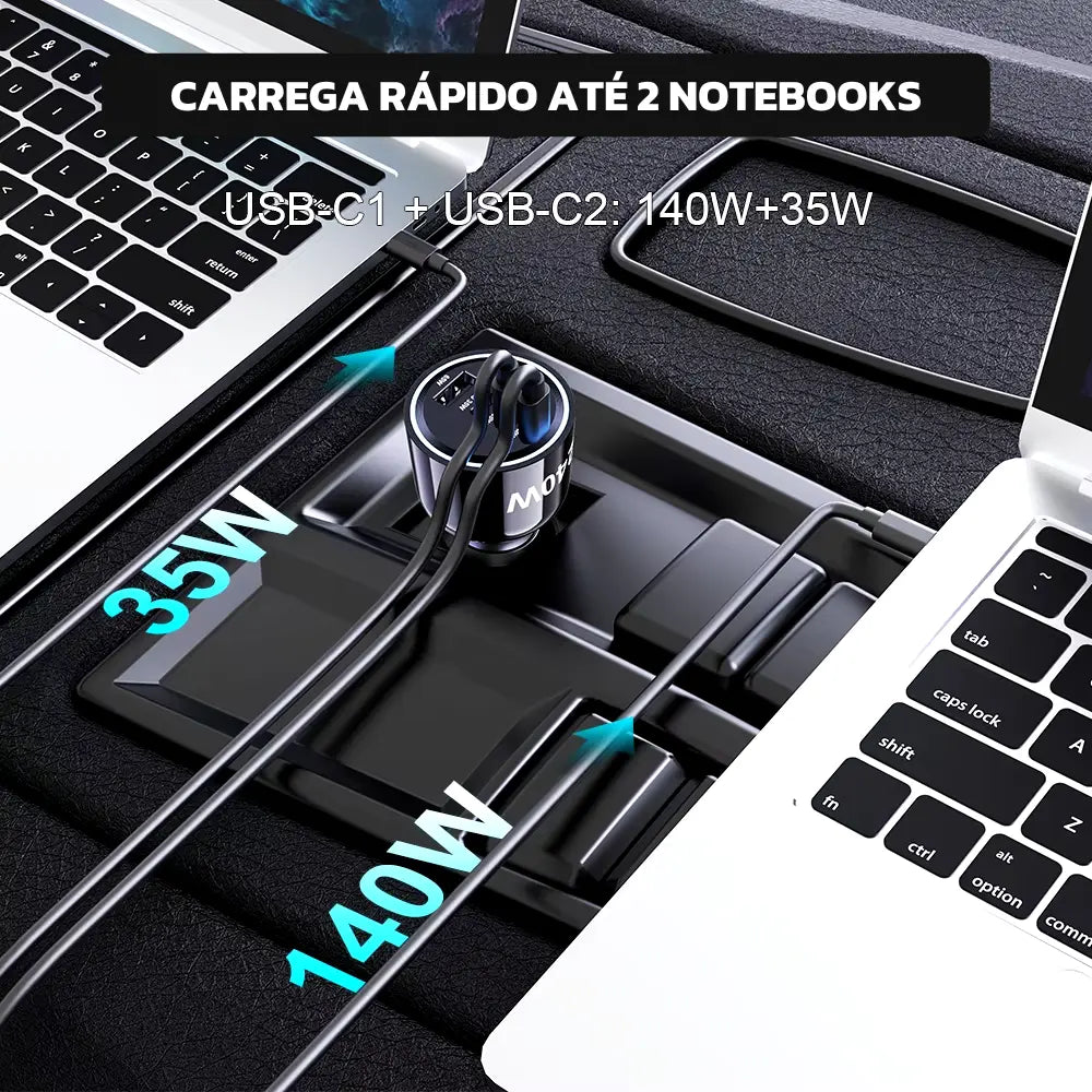 Carregador Automotivo Rápido 240W USB-C