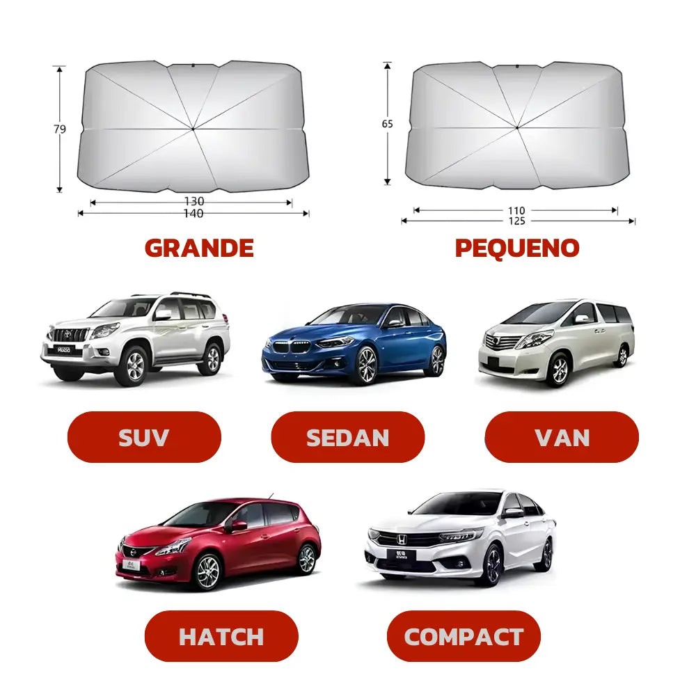 Guarda-Sol Dobrável para Para-brisa de Carros
