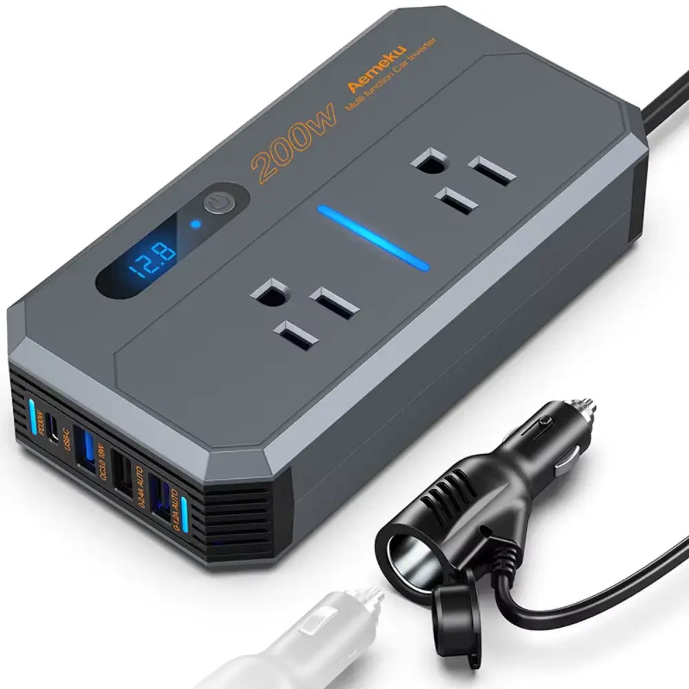 Inversor de Energia Automotivo 200W com USB-C