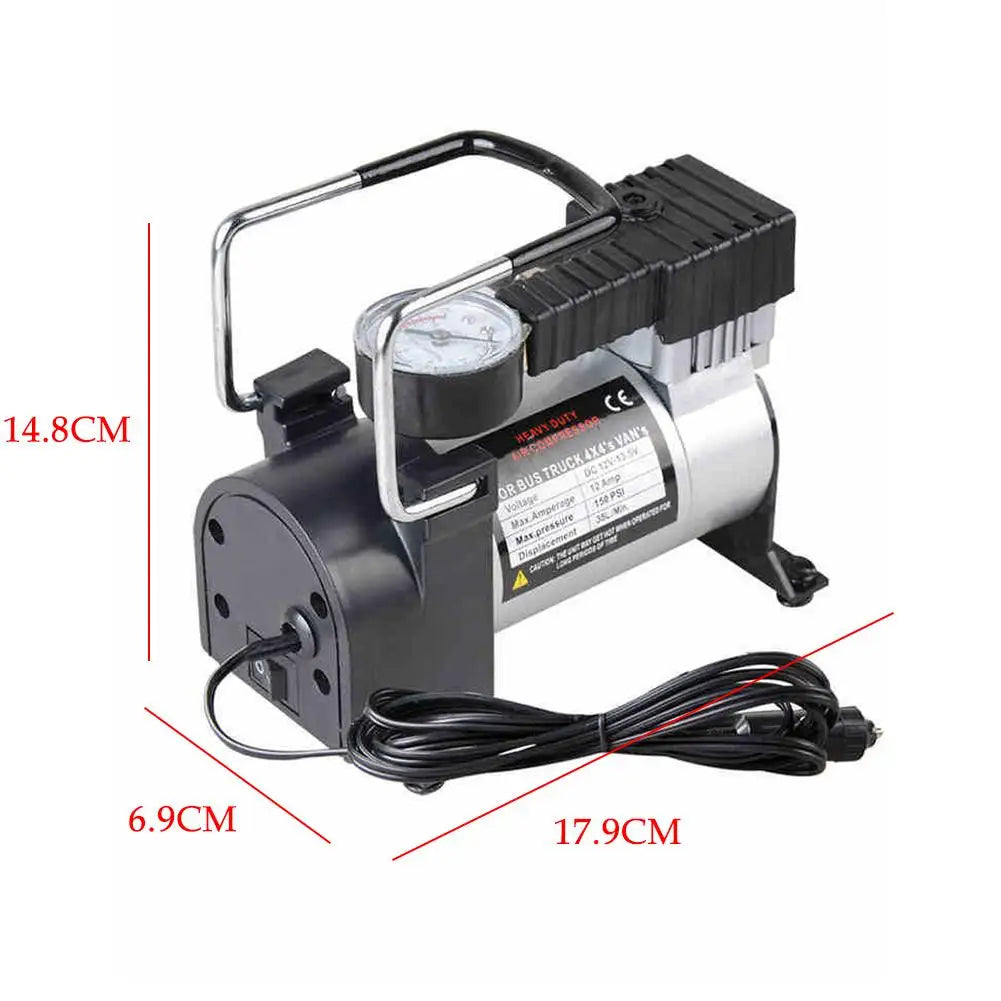 Compressor de Ar Portátil Elétrico 200 PSI para Carros e Motos