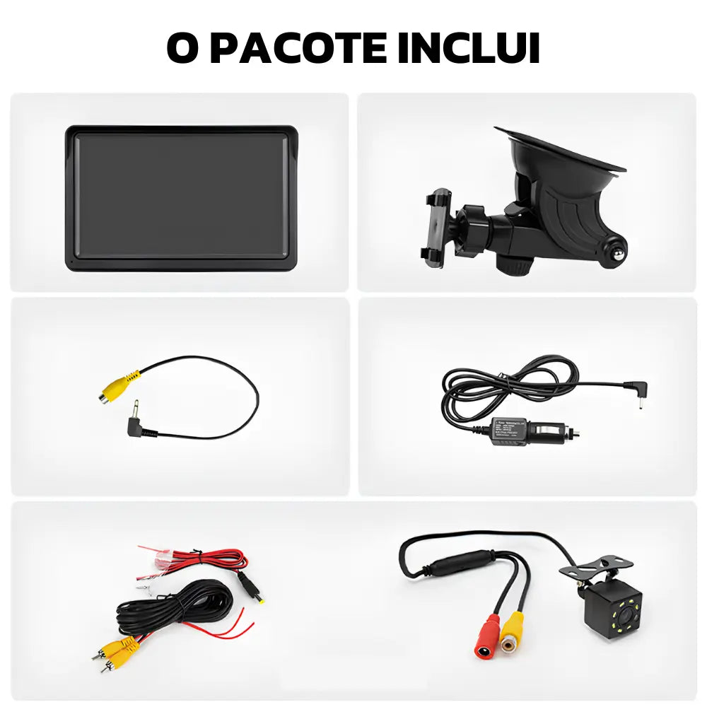 Tela Multimídia Touch de 7 Polegadas com CarPlay e Android Auto + Câmera de Ré